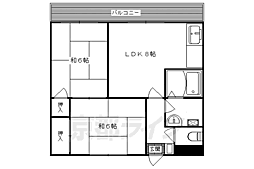 緑の森 2LDKの間取図画像