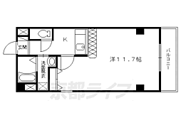 ペペ御所南 1Kの間取図画像