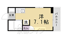 ベルフラット ワンルームの間取図画像