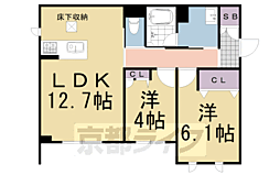 シャーメゾン西朱雀 2LDKの間取図画像
