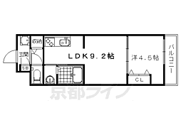 A-mon壬生高樋 1LDKの間取図画像