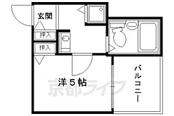 ジョイフル御池 1Kの間取図画像