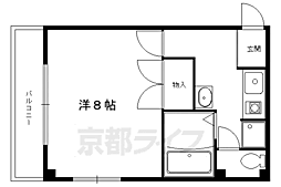 TOST栄洛館 1Kの間取図画像