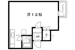 メゾン福島 1Kの間取図画像