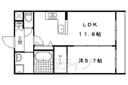 北山モノムジカ 1LDKの間取図画像