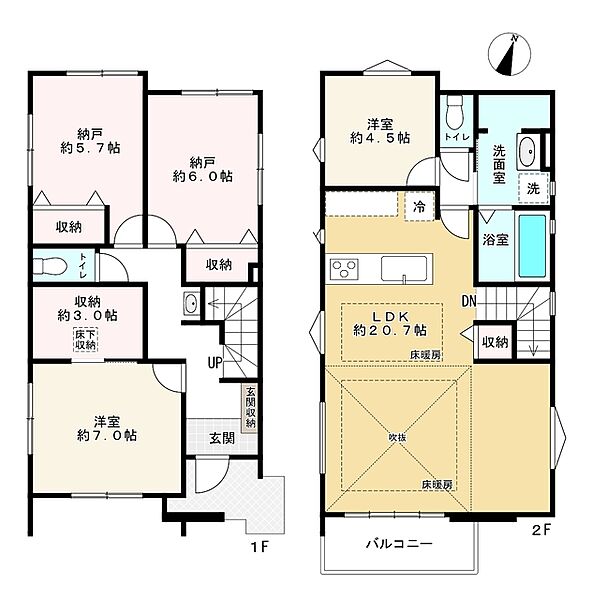 間取りを拡大表示