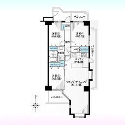 間取図画像 3LDK