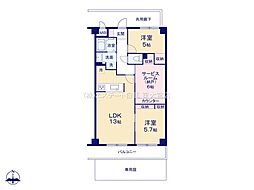 モアグランデ春日部南 2SLDKの間取図画像