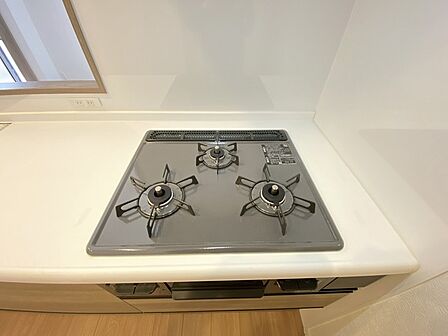 3つの熱源で、お料理も捗りそうなガスコンロ。