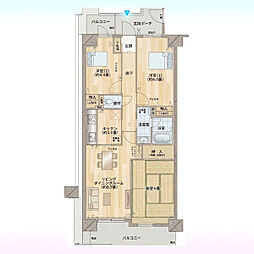 パーク上尾弐番館 3LDKの間取図画像