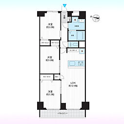 ドルミ春日部 3LDKの間取図画像