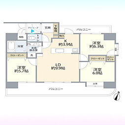 ローヤルシティ大宮吉敷町 3LDKの間取図画像