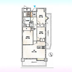 レールシティ大宮壱番館 3LDKの間取図画像