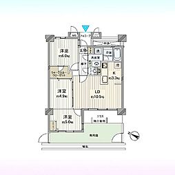 プラセシオン桜木テラス 3LDKの間取図画像