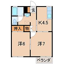 メゾンハーモニーA  ｜ 福島県福島市瀬上町字桜町3丁目（賃貸アパート2K・2階・46.20㎡） その2