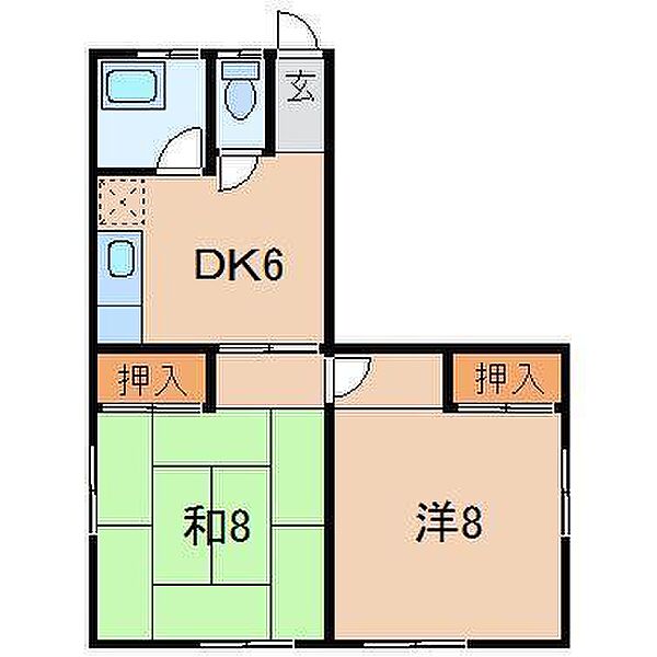 やまびこハイムＡ 1Ｆ-7｜福島県福島市五月町(賃貸アパート2DK・1階・49.50㎡)の写真 その2