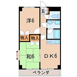 グランエメロード 2DKの間取図画像