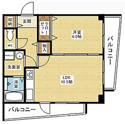 キャニスコート上新庄 6階/-