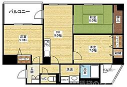 ウエストコート新大阪 3DKの間取図画像