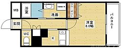 NLC新大阪 1Kの間取図画像