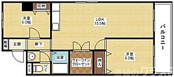 マンションクインビー 2SLDKの間取図画像