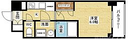 エスリードレジデンス大阪グランノース1 1Kの間取図画像