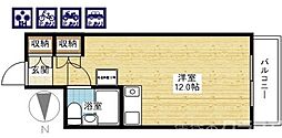 シャンボール第3新大阪 ワンルームの間取図画像