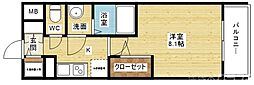 メインステージ大阪NorthGate1 1Kの間取図画像