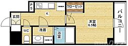 エスリード新北野グランリンク 1Kの間取図画像