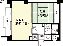 ファミールヴィラ仙石原 1LDKの間取図画像