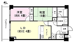 ライオンズガーデン箱根壱番館 2LDKの間取図画像