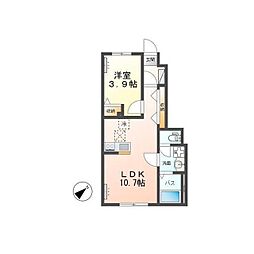 つくば市花畑新築アパート(仮 1LDKの間取図画像