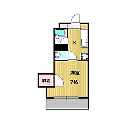 関根ビル 1Kの間取図画像