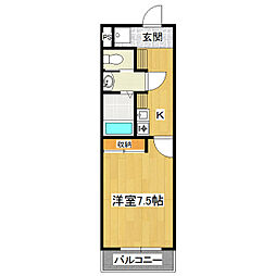 トップアスリート6 1Kの間取図画像