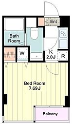 willDo八王子 1Kの間取図画像