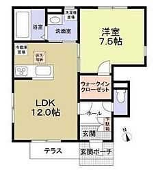 クレストガーデン 1LDKの間取図画像
