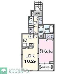 レジデンスM 1LDKの間取図画像