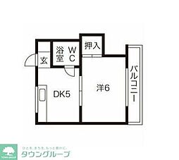 コーポ吉田 1DKの間取図画像