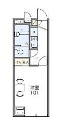 レオパレスHIRO 1Kの間取図画像
