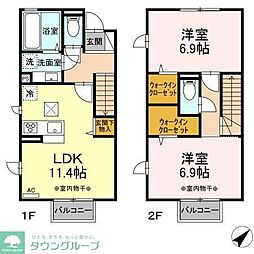 メゾン・ノアールロッシュ 2LDKの間取図画像