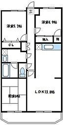 グランディール 3LDKの間取図画像