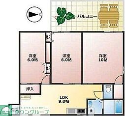 ドリームハウスB 3LDKの間取図画像