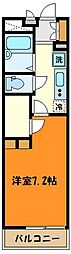 レオパレスYOSHIKO 1Kの間取図画像