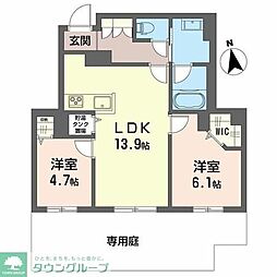 カルム 2LDKの間取図画像