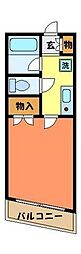 S-FORT八王子 1Kの間取図画像