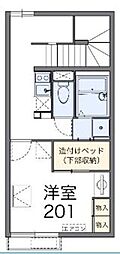 レオパレスブライトセゾン 1Kの間取図画像