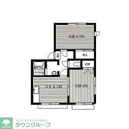 エクセルハイツ 2DKの間取図画像