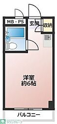 メゾン・ド・ノア天神町 ワンルームの間取図画像