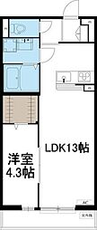 リブリ・フローレス壱番館 1LDKの間取図画像