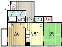 PARTE248 2DKの間取図画像